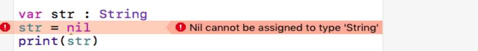 không được phép gán nil cho Non-Optional